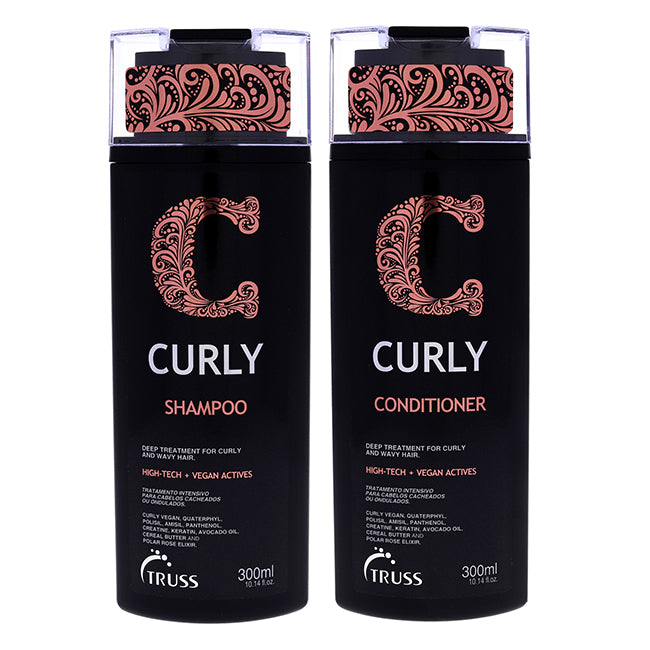 Curly Shampoo and Conditioner Kit by Truss for Unisex - 2 Pc Kit 10.14 oz Shampoo, 10.14 oz Conditioner