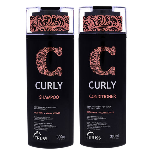 Curly Shampoo and Conditioner Kit by Truss for Unisex - 2 Pc Kit 10.14 oz Shampoo, 10.14 oz Conditioner