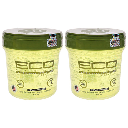 Eco Style Gel - Olive Oil by Ecoco for Unisex - 16 oz Gel - Pack of 2