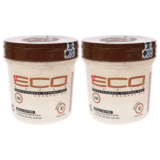 Eco Style Gel - Coconut Oil by Ecoco for Unisex - 16 oz Gel - Pack of 2