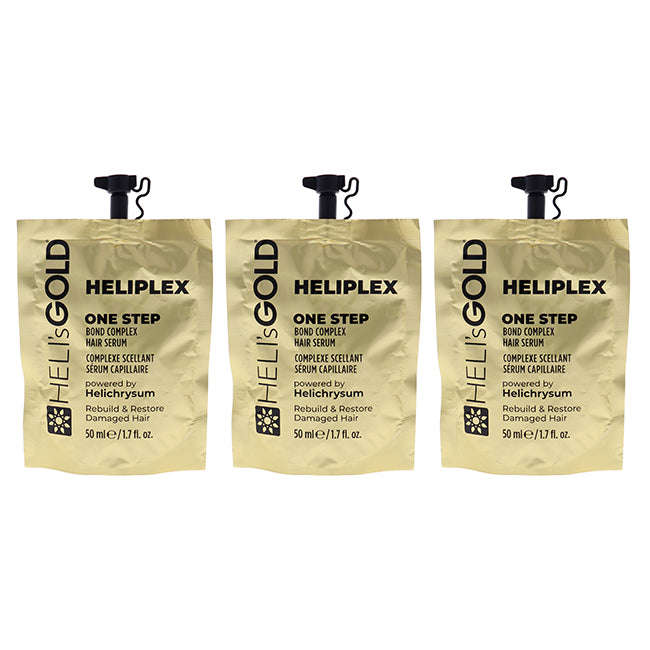 Heliplex One Step Hair Serum by Helis Gold for Unisex - 1.7 oz Serum - Pack of 3