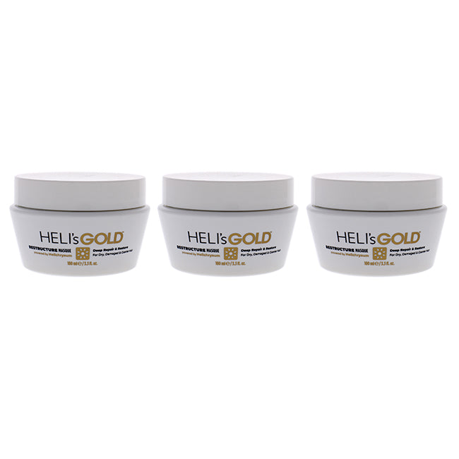 Restructure Masque by Helis Gold for Unisex - 3.3 oz Masque - Pack of 3