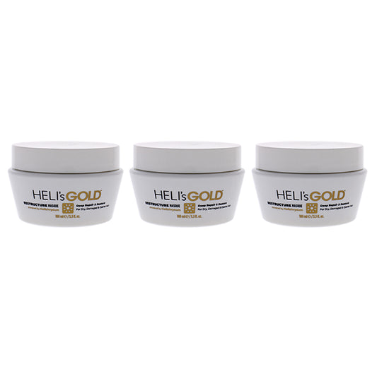 Restructure Masque by Helis Gold for Unisex - 3.3 oz Masque - Pack of 3