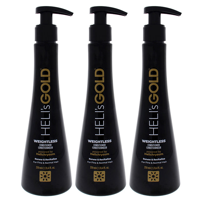 Weightless Conditioner by Helis Gold for Unisex - 8.4 oz Conditioner - Pack of 3