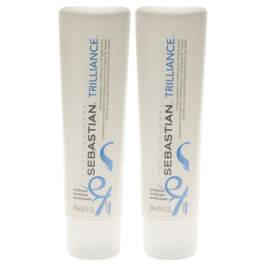 Trilliance Shine Conditioner by Sebastian for Unisex - 250 ml Conditioner - Pack of 2