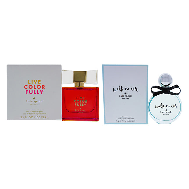 Walk on Air and Live Colorfully Kit by Kate Spade for Women - 2 Pc Kit 3.4oz EDP Spray