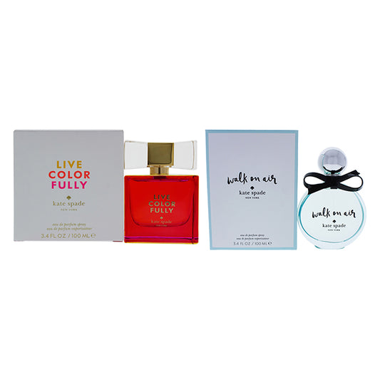 Walk on Air and Live Colorfully Kit by Kate Spade for Women - 2 Pc Kit 3.4oz EDP Spray