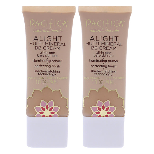 Alight Multi-Mineral BB Cream - 6 Medium by Pacifica for Women - 1 oz Makeup - Pack of 2