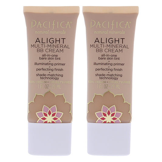 Alight Multi-Mineral BB Cream - 6 Medium by Pacifica for Women - 1 oz Makeup - Pack of 2