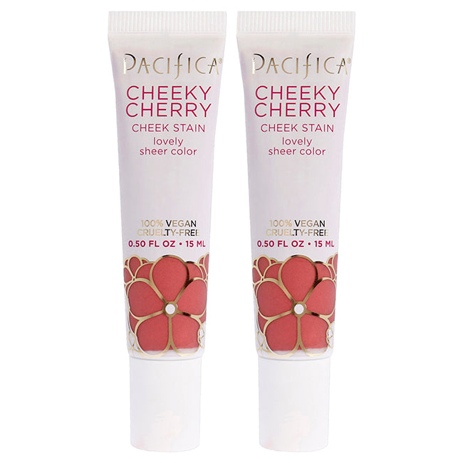 Cheeky Cherry Cheek Stain - Wild Cherry by Pacifica for Women - 0.5 oz Blush - Pack of 2