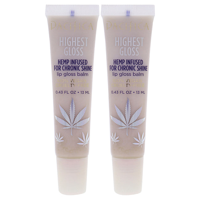 Highest Gloss Hemp Lip Balm - Cupcake by Pacifica for Women - 0.43 oz Lip Balm - Pack of 2