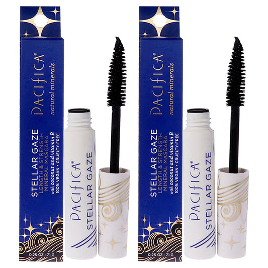 Stellar Gaze Length and Strength Mineral - Supernova-Black by Pacifica for Women - 0.25 oz Mascara - Pack of 2