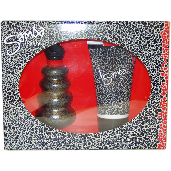 Samba by Perfumers Workshop for Men - 2 Pc Gift Set 3.3oz EDT Spray, 4.4oz Shower Gel