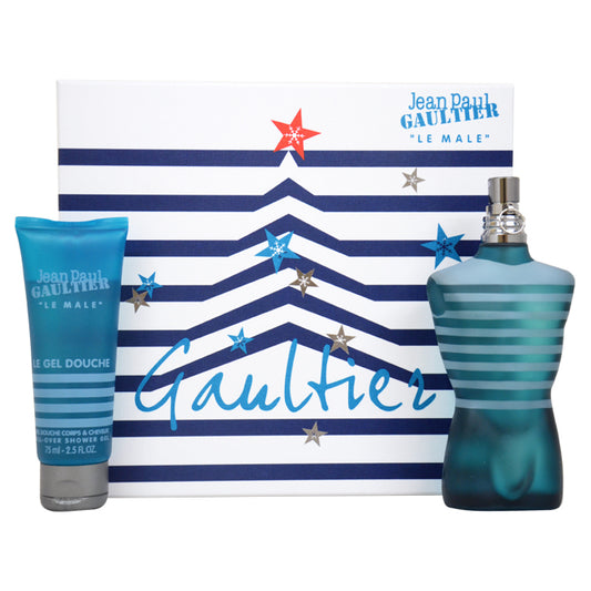 Le Male by Jean Paul Gaultier for Men - 2 Pc Gift Set 2.5oz EDT Spray, 2.5oz All-Over Shower Gel