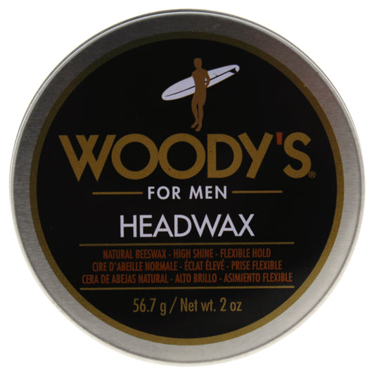 Headwax Natural Beeswax by Woodys for Men - 2 oz Pomade