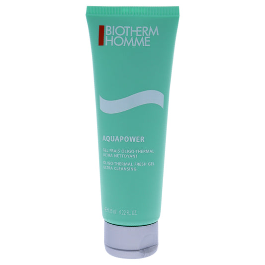 Homme Aquapower Oligo-Thermal Fresh Gel Ultra Cleansing by Biotherm for Men - 4.22 oz Cleanser
