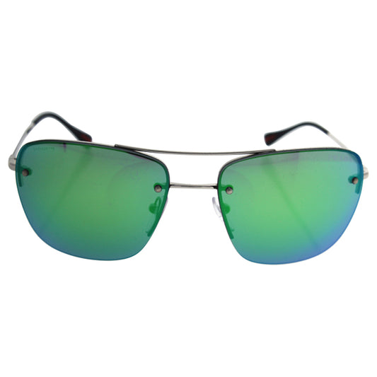 Prada SPS 52R 1BC-1M0 - Silver-Green by Prada for Men - 56-16-135 mm Sunglasses
