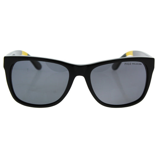 Polo Ralph Lauren PH 4106 556781 Black Gray Polarized by Ralph Lauren for Men - 57-18-145 mm Sunglasses