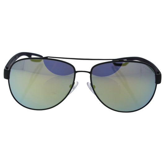 Prada SPS 55Q TIG-4J2 - Grey Rubber-Emerald Iridium by Prada for Men - 62-14-140 mm Sunglasses