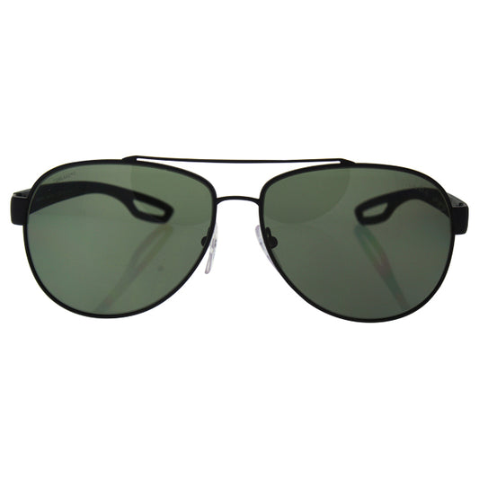 Prada SPS 55Q DG0-5X1 - Black Matte-Green Polarized by Prada for Men - 62-14-140 mm Sunglasses