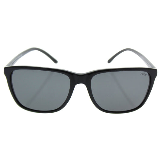 Polo Ralph Lauren PH 4108 5001-87 - Shiny Black -Dark Grey by Ralph Lauren for Men - 57-17-145 mm Sunglasses