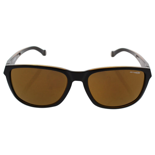 Arnette AN 4214 2271-7D Straight Cut - Black On Traslucent Amber-Bronze by Arnette for Men - 58-17-145 mm Sunglasses