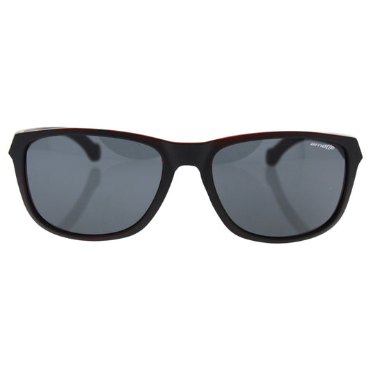 Arnette AN 4214 2312-87 Straight Cut - Matte Black On Opal Red-Gray by Arnette for Men - 58-17-145 mm Sunglasses