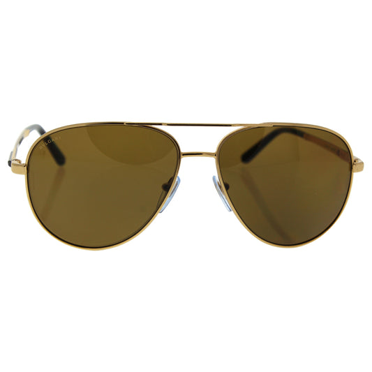 Bvlgari BV5029K 391-83 - Gold Plated-Brown Polarized by Bvlgari for Men - 61-15-140 mm Sunglasses