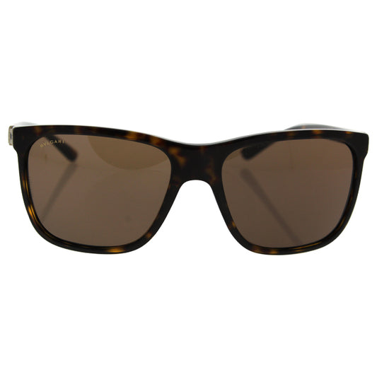 Bvlgari BV7027 504-73 - Dark Havana-Brown by Bvlgari for Men - 57-17-140 mm Sunglasses