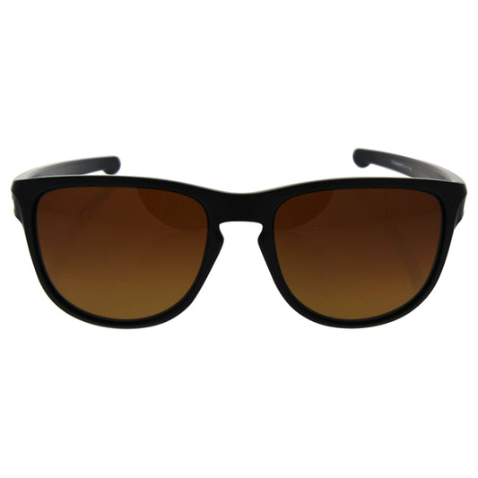 Oakley Silver R OO9342-06 - Matte Black-Brown Gradient Polarized by Oakley for Men - 57-17-140 mm Sunglasses