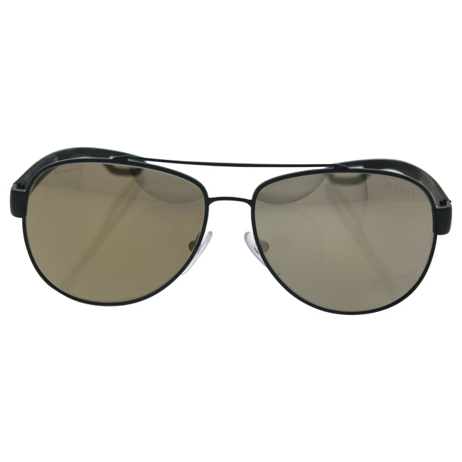 Prada SPS 55Q UFl-1C0 - Green Rubber-Light Brown Dark Gold by Prada for Men - 59-14-140 mm Sunglasses