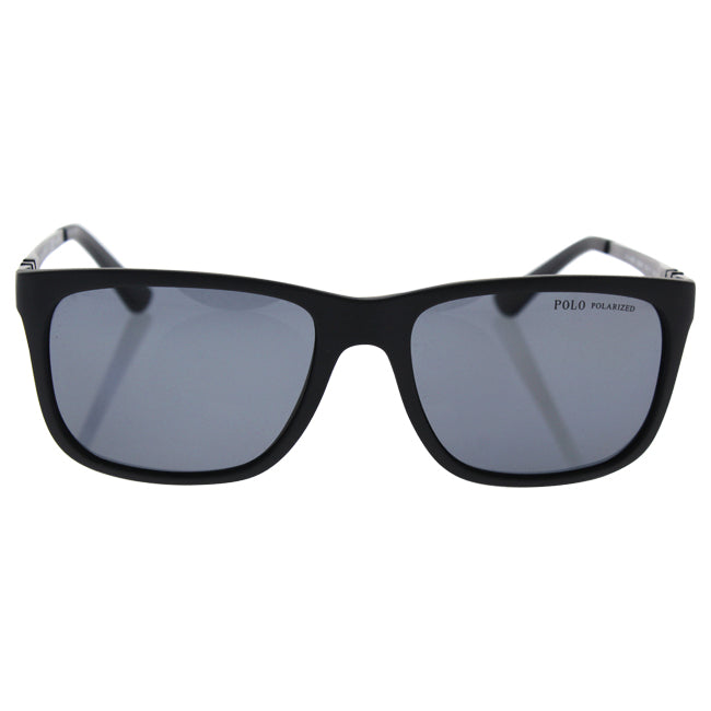 Polo Ralph Lauren PH4088 5284-81 - Black Matte-Grey Polarized by Ralph Lauren for Men - 55-17-145 mm Sunglasses