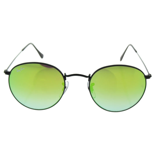 Ray Ban RB 3447 002/4J Round Metal - Black/Green Gradient by Ray Ban for Men - 50-21-145 mm Sunglasses