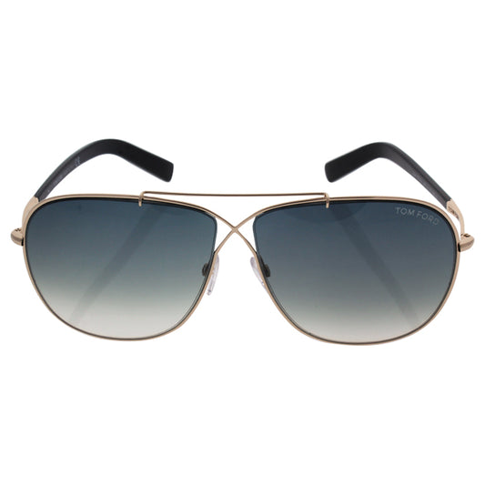 Tom Ford FT0393 28P April - Shiny Rose Gold-Gradient Green by Tom Ford for Men - 61-10-145 mm Sunglasses