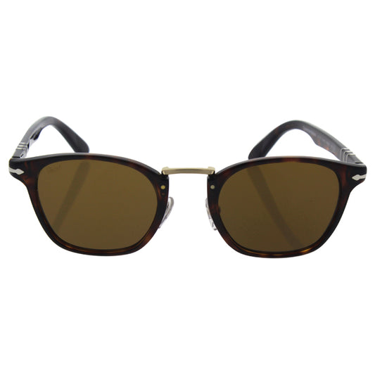 Persol PO3110S 24-33 Typewriter Edition - Havana-Brown by Persol for Men - 49-22-145 mm Sunglasses