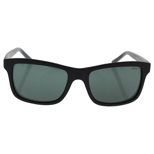 Polo Ralph Lauren PH 4095 5523-71 - Matte Black-Green by Ralph Lauren for Men - 57-19-140 mm Sunglasses