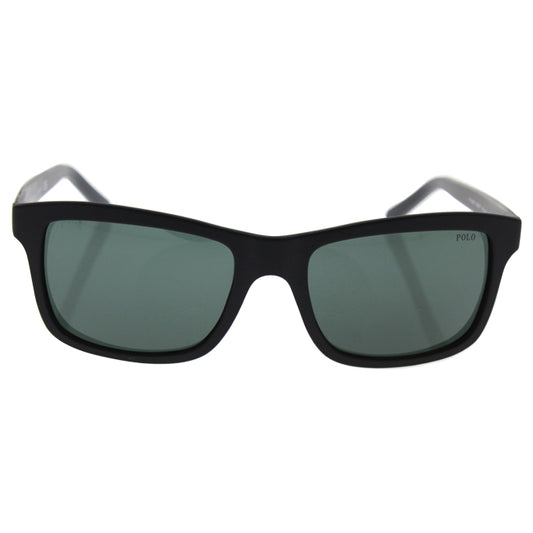 Polo Ralph Lauren PH 4095 5523-71 - Matte Black-Green by Ralph Lauren for Men - 57-19-140 mm Sunglasses