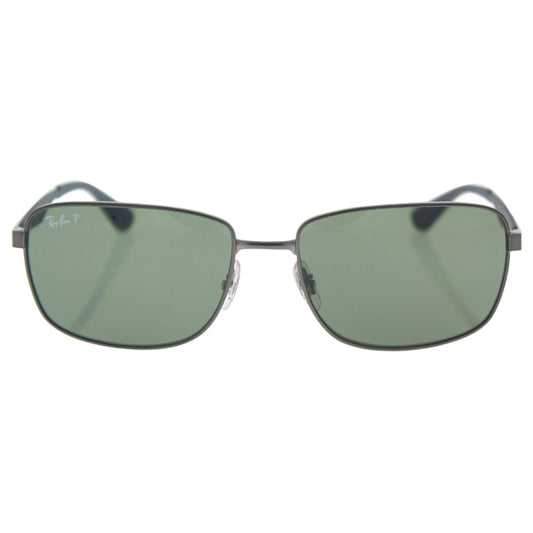 Ray Ban RB 3529 029-9A - Gunmetal-Green Polarized by Ray Ban for Men - 61-17-145 mm Sunglasses
