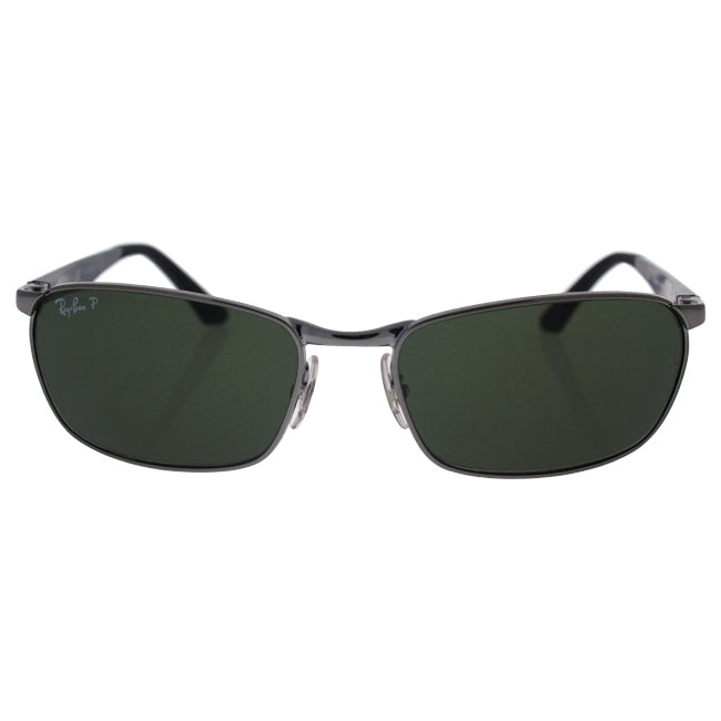 Ray Ban RB 3534 004-58 - Gunmetal-Green Classic B-15 Polarized by Ray Ban for Men - 59-17-135 mm Sunglasses