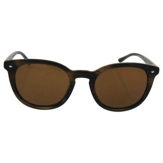 GA AR 8060 5405-57 Frames Of Life - Striped Matte Dark Brown-Brown Polarized by Giorgio Armani for Men - 50-21-145 mm Sunglasses