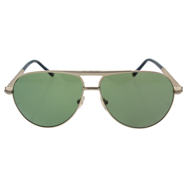 Mont Blanc MB517S 28R - Rose Gold-Green Polarized by Mont Blanc for Men - 62-12-140 mm Sunglasses