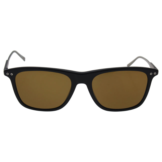 Mont Blanc MB600S 01M - Shiny Black-Roviex Brown Polarized by Mont Blanc for Men - 55-18-145 mm Sunglasses