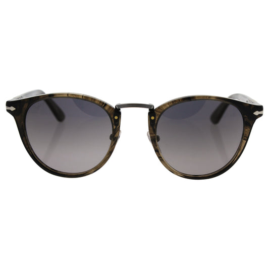 Persol PO3108S 1019-M3 - Striped Beige-Grey Gradient Polarized by Persol for Men - 47-22-145 mm Sunglasses