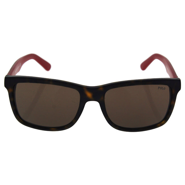 Polo Ralph Lauren PH 4098 560173 - Matte Dark Gunmetal-Dark Brown by Ralph Lauren for Men - 57-18-145 mm Sunglasses