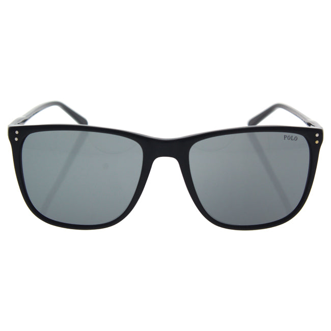 Polo Ralph Lauren PH 4102 500187 - Shiny Black-Grey by Ralph Lauren for Men - 55-18-145 mm Sunglasses
