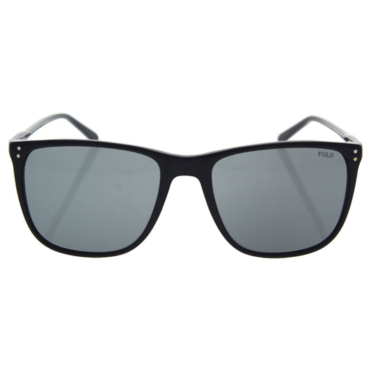 Polo Ralph Lauren PH 4102 500187 - Shiny Black-Grey by Ralph Lauren for Men - 55-18-145 mm Sunglasses
