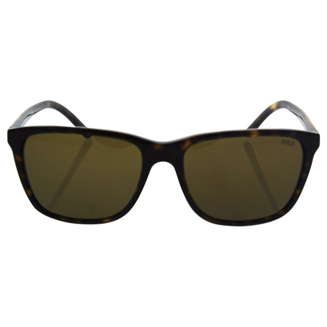 Polo Ralph Lauren PH 4108 5003-73 - Shiny Dark Havana-Olive Green by Ralph Lauren for Men - 57-17-145 mm Sunglasses