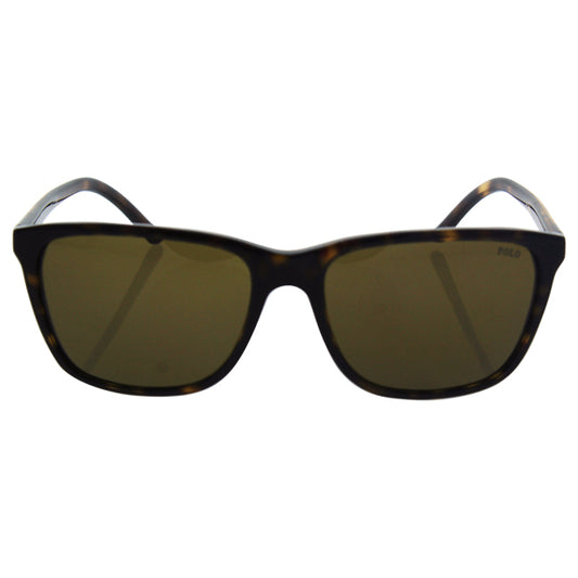 Polo Ralph Lauren PH 4108 5003-73 - Shiny Dark Havana-Olive Green by Ralph Lauren for Men - 57-17-145 mm Sunglasses
