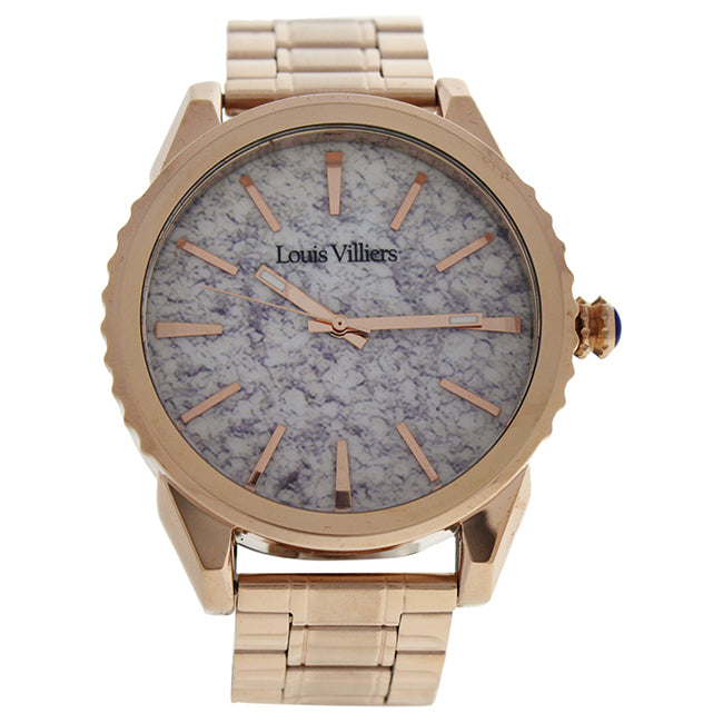 LV2064 Rose Gold Stainless Steel Bracelet Watch by Louis Villiers for Men - 1 Pc Watch