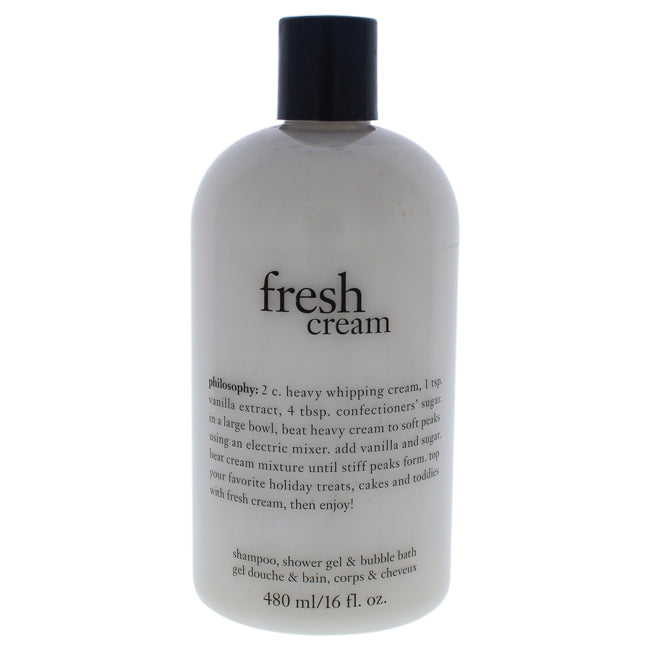 Fresh Cream Shampoo, Shower Gel & Bubble Bath by Philosophy for Unisex - 16 oz Bath & Shower Gel
